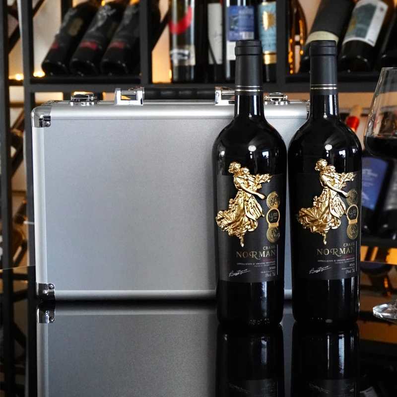 C法国进口夏弥尔女神干红葡萄酒15度750ml*2航空铝箱发货