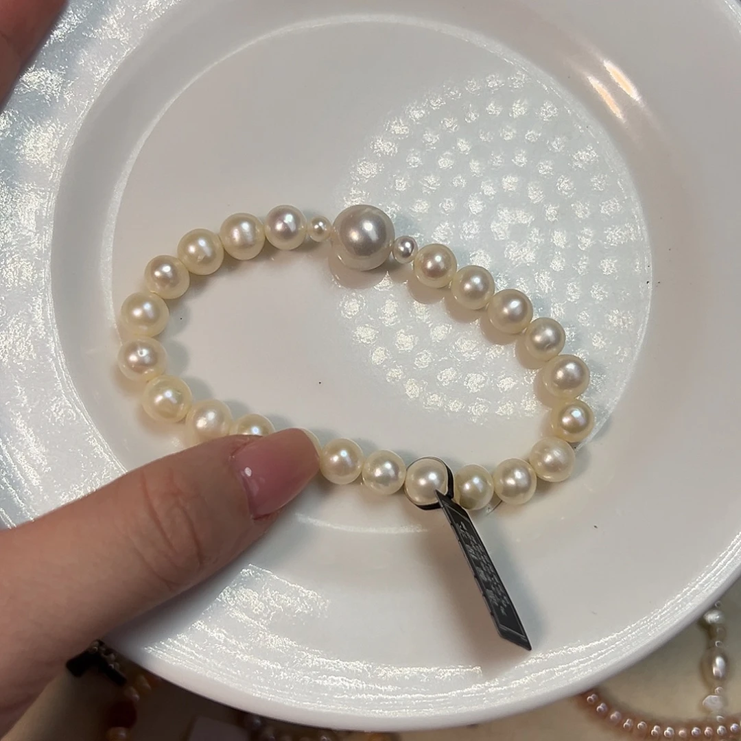 S***ᐝ银S925镶嵌时尚设计款淡水珍珠淡水珍珠