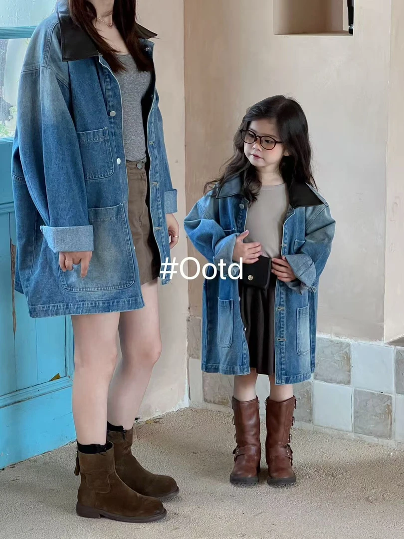 OOTD-823-儿童女童洋气百搭亲子牛仔外套（秋款）