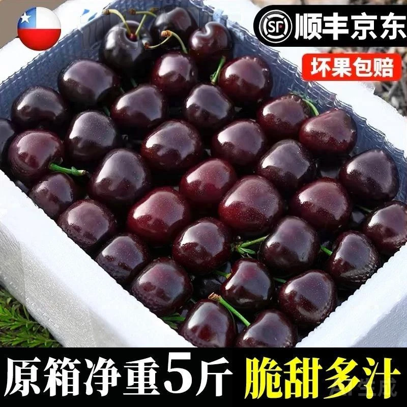 B拉宾斯智利进口车厘子3J-4J 海运顺丰京东包邮5斤 内附果径卡