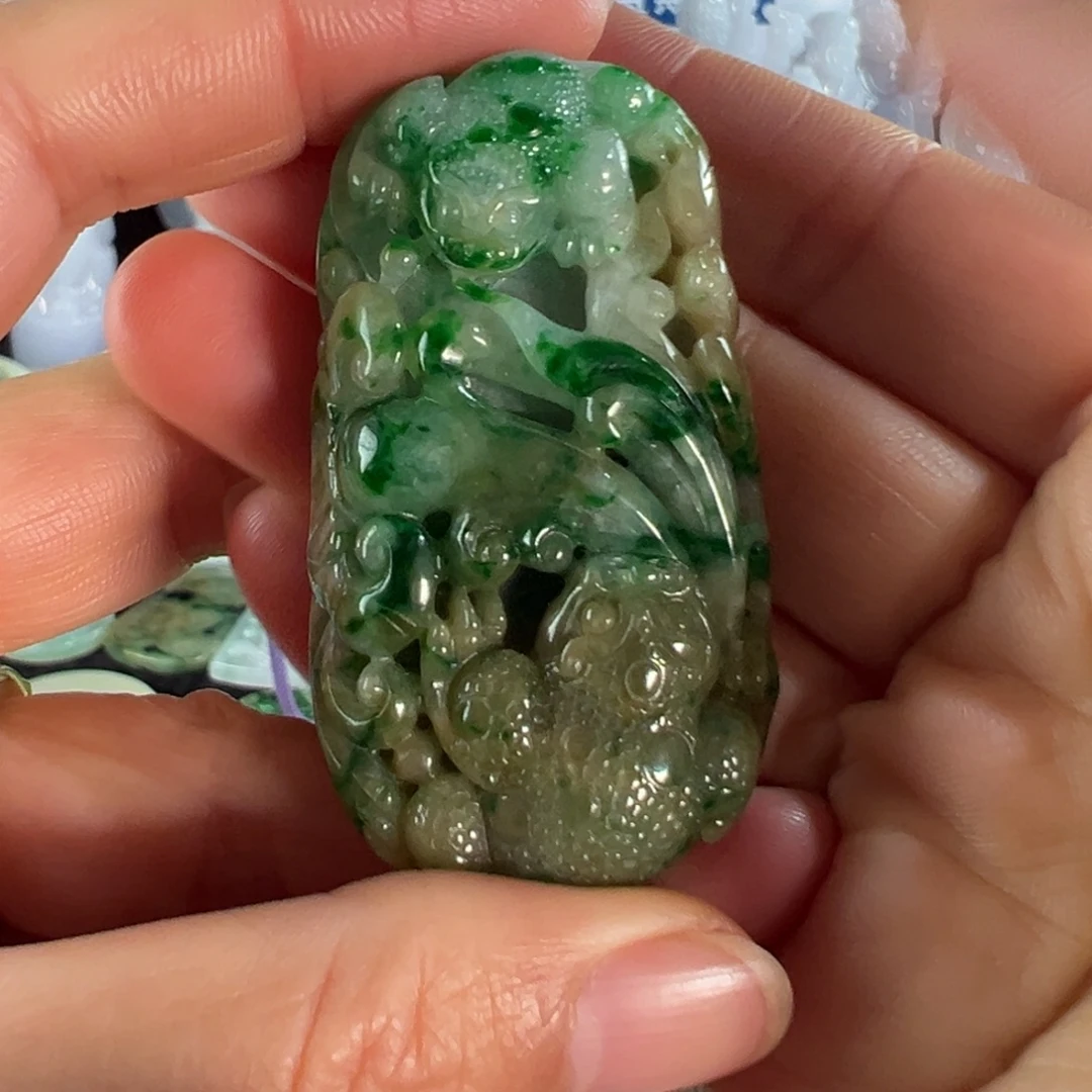 翡翠未镶嵌手镯天然翡翠挂件