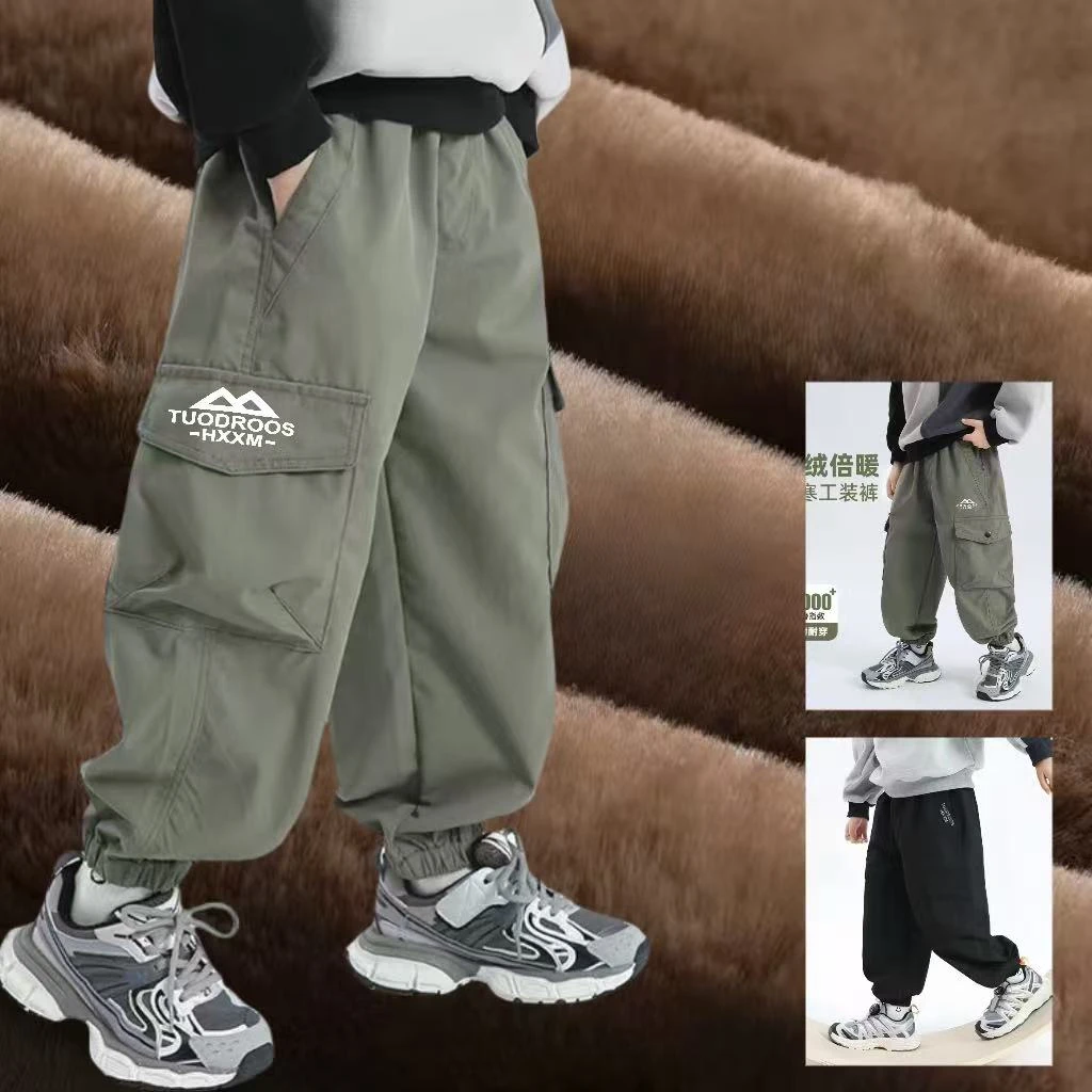 【一条过冬】男童工装棉裤夹棉加绒25中大儿童休闲运动宽松裤潮酷