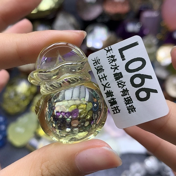珠宝半成品水晶未镶嵌吊坠