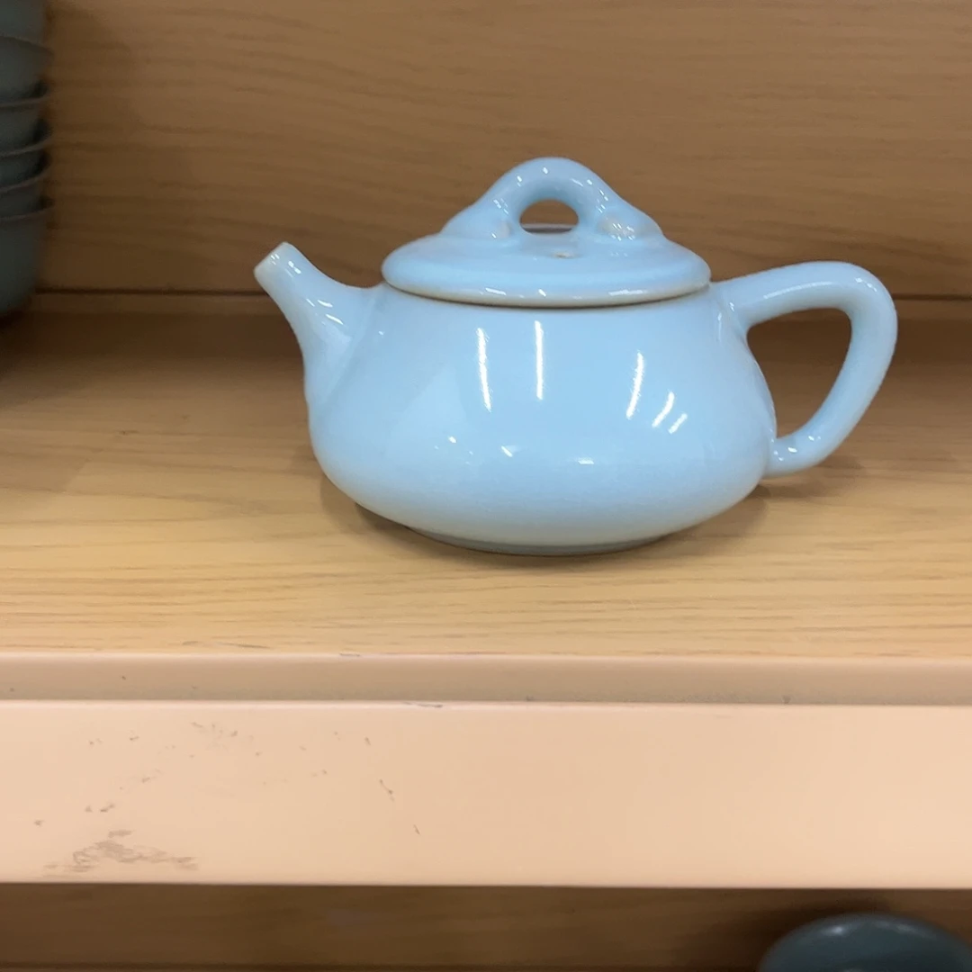 多***后壶瓷天青釉石瓢壶一级