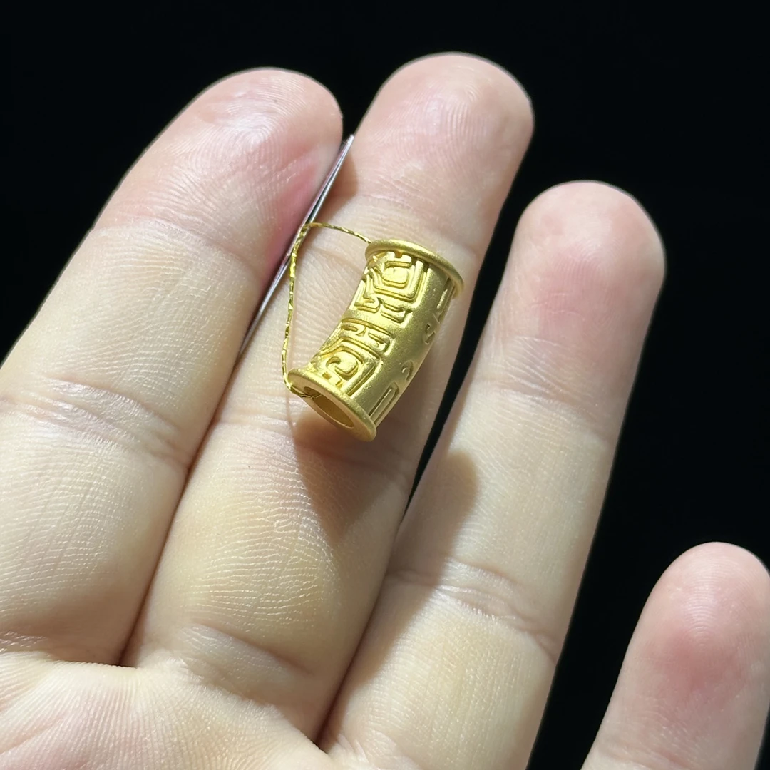 足金999 饕餮弯管通孔 1.516