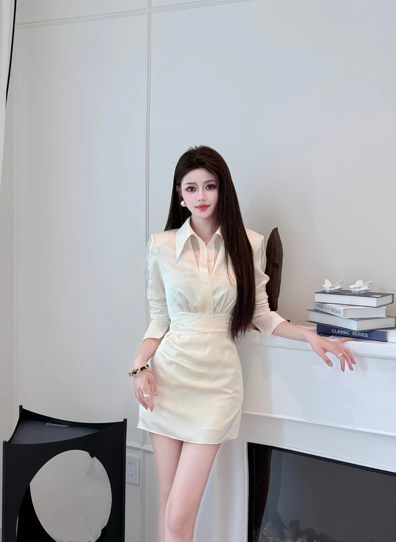 【精选优品】时尚气质修身小众设计感连衣裙251295