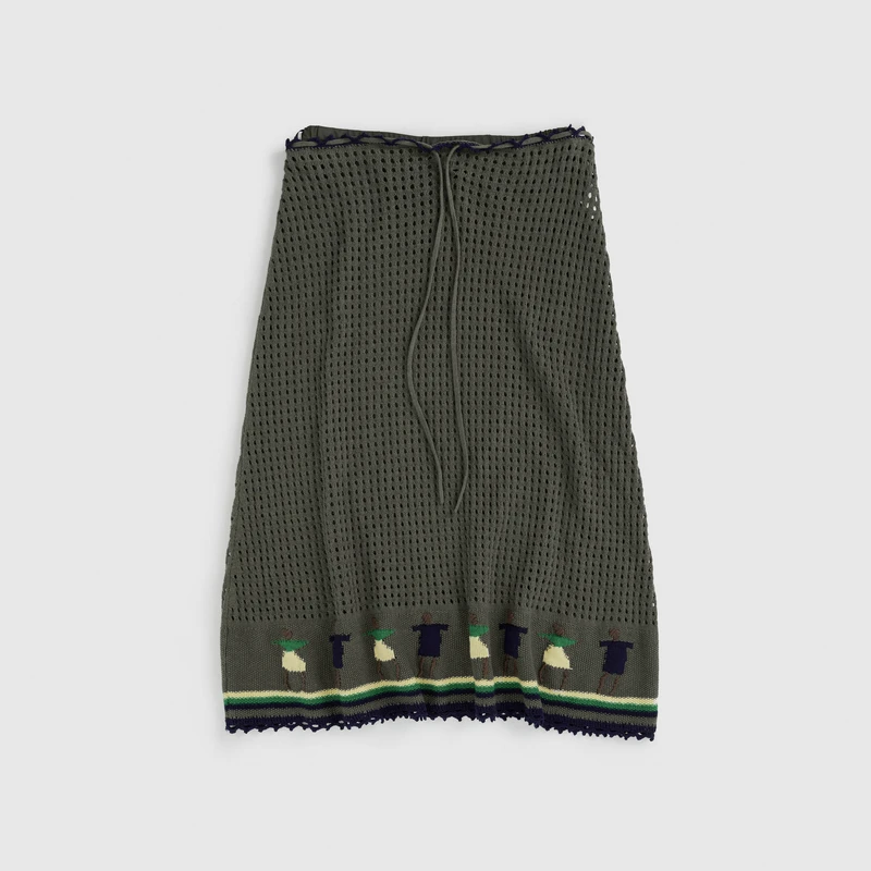 【茉舍】SHORT SENTENCE 装饰小人针织百搭简约半裙25SSSK06-2600