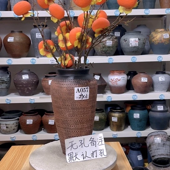 红陶手工制作工艺花盆