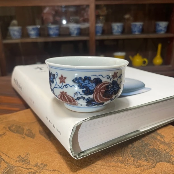 又见春风青花釉里红西瓜炉氏主人杯