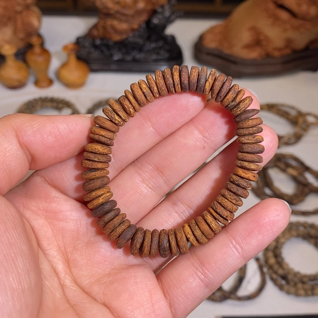 沉香手串斯里兰卡片片单 4.65克