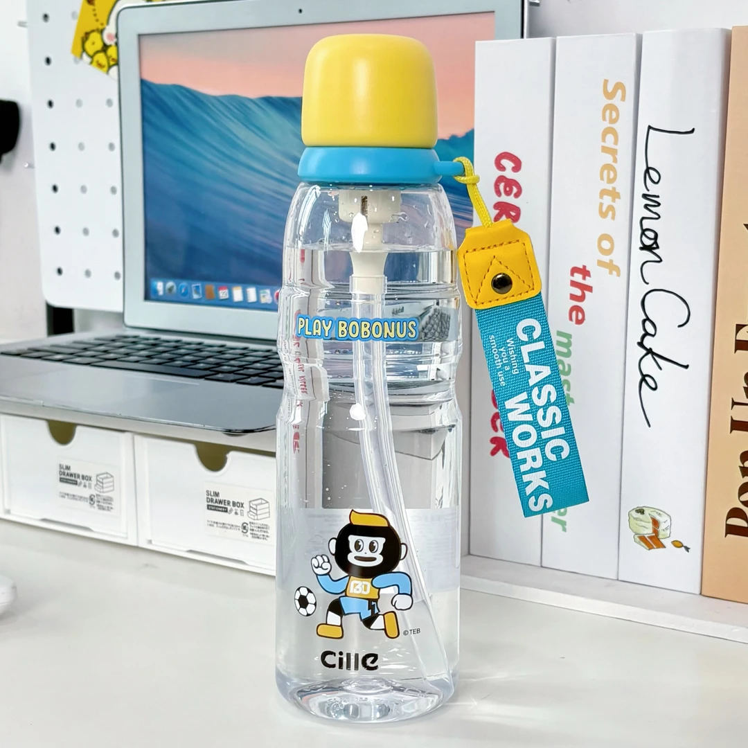 希乐水杯女生夏季2025新款大容量塑料水瓶耐高温可装开水吸管杯子