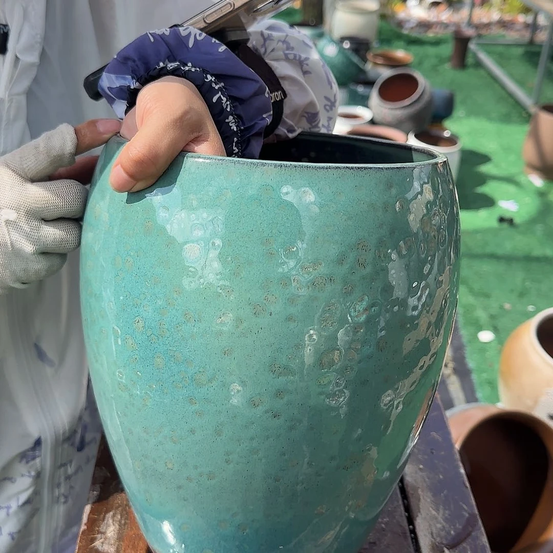 紫砂花盆王嫂花盆0709-143高28口20