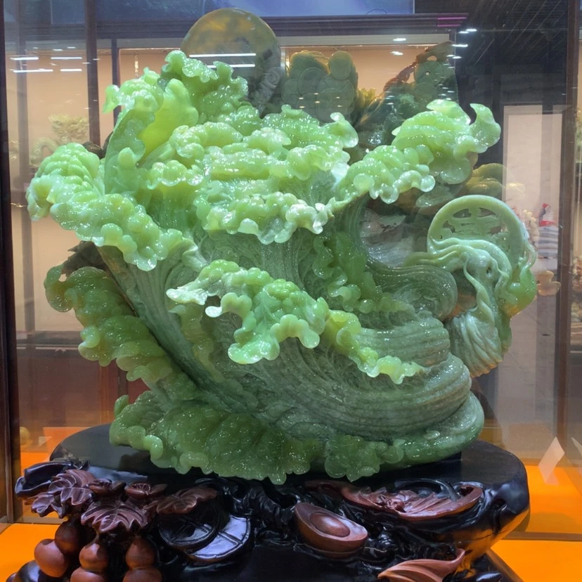 【闪购商品】未镶嵌蛇纹石玉摆件覆膜
