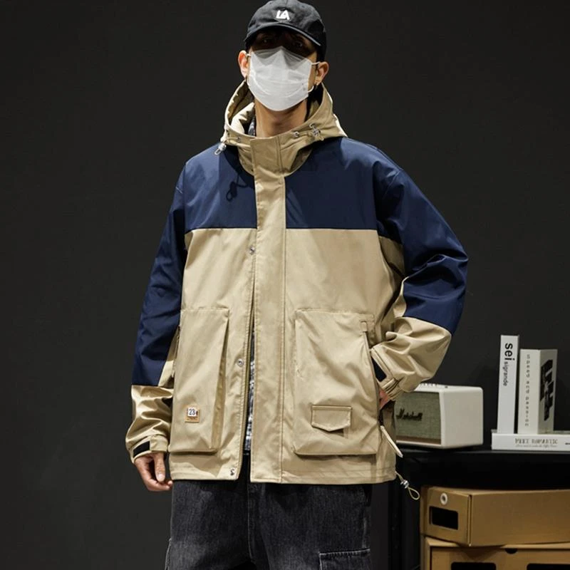 外套男士春秋季2024新款潮流工装夹克痞帅气休闲褂子潮牌冲锋风衣