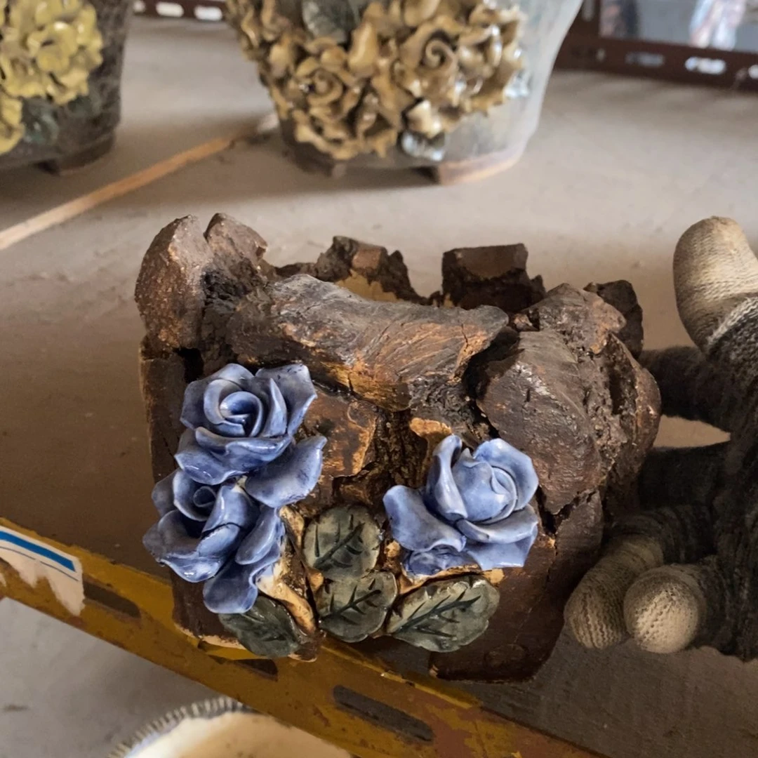 红陶青藤花器多肉花盆