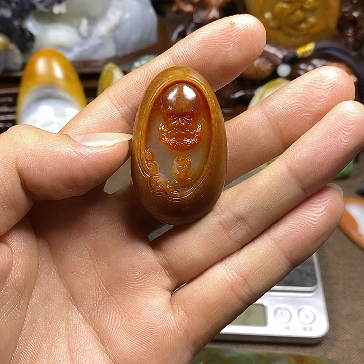 白***法和田玉未镶嵌挂件