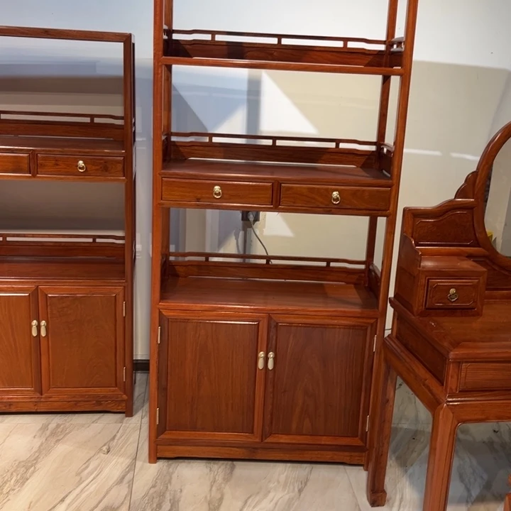 紫檀木类端景台南***鲨缅花小柜子