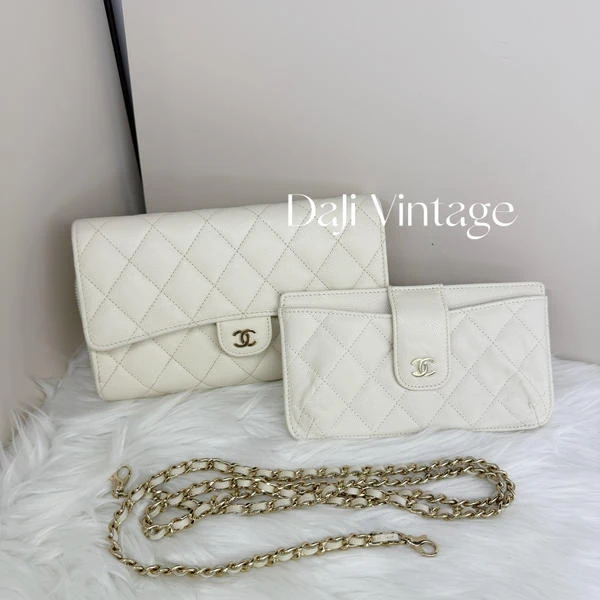 大吉中古/Chanel香奈儿白金子母信封woc斜挎包