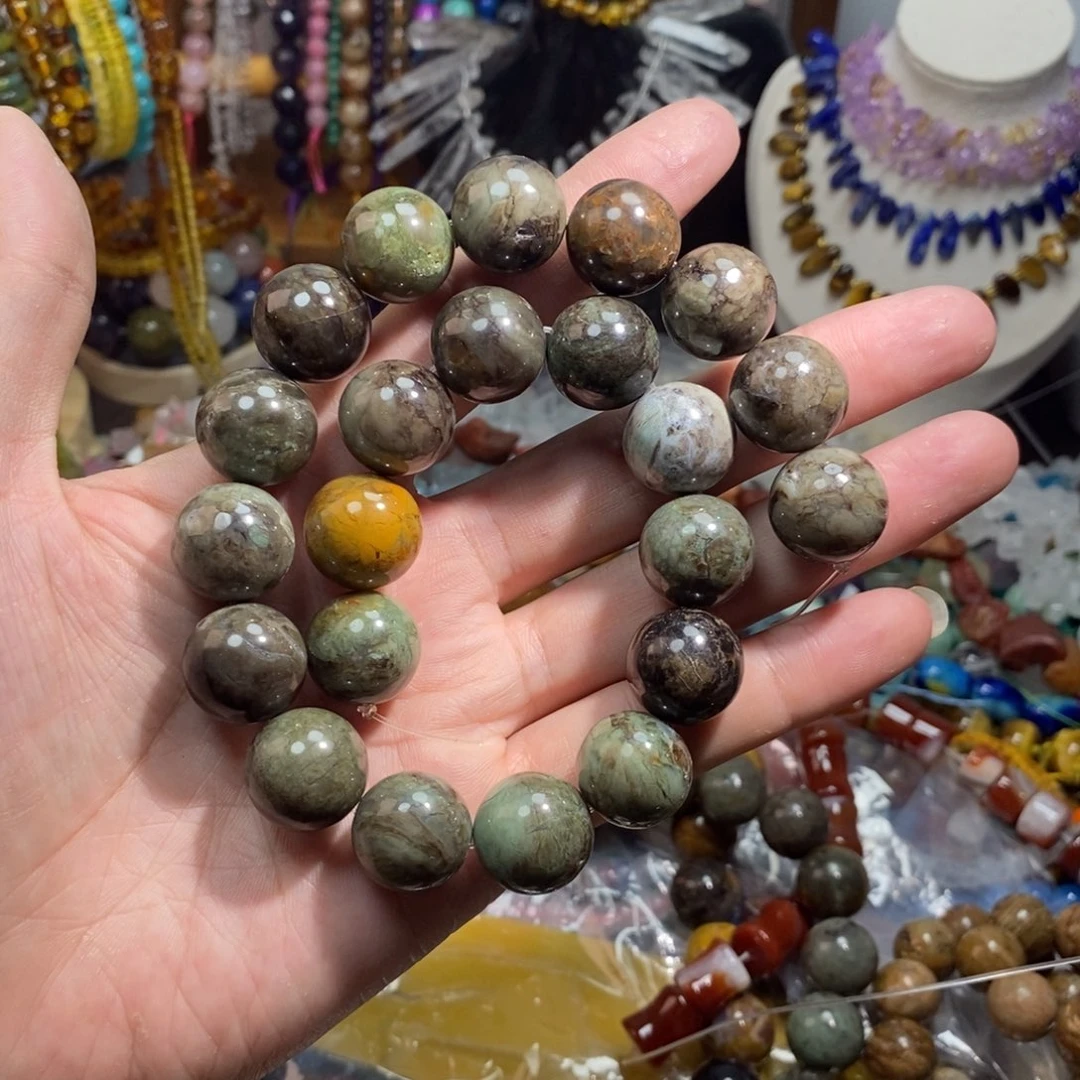 未镶嵌，彩玛瑙18mm，石英质玉