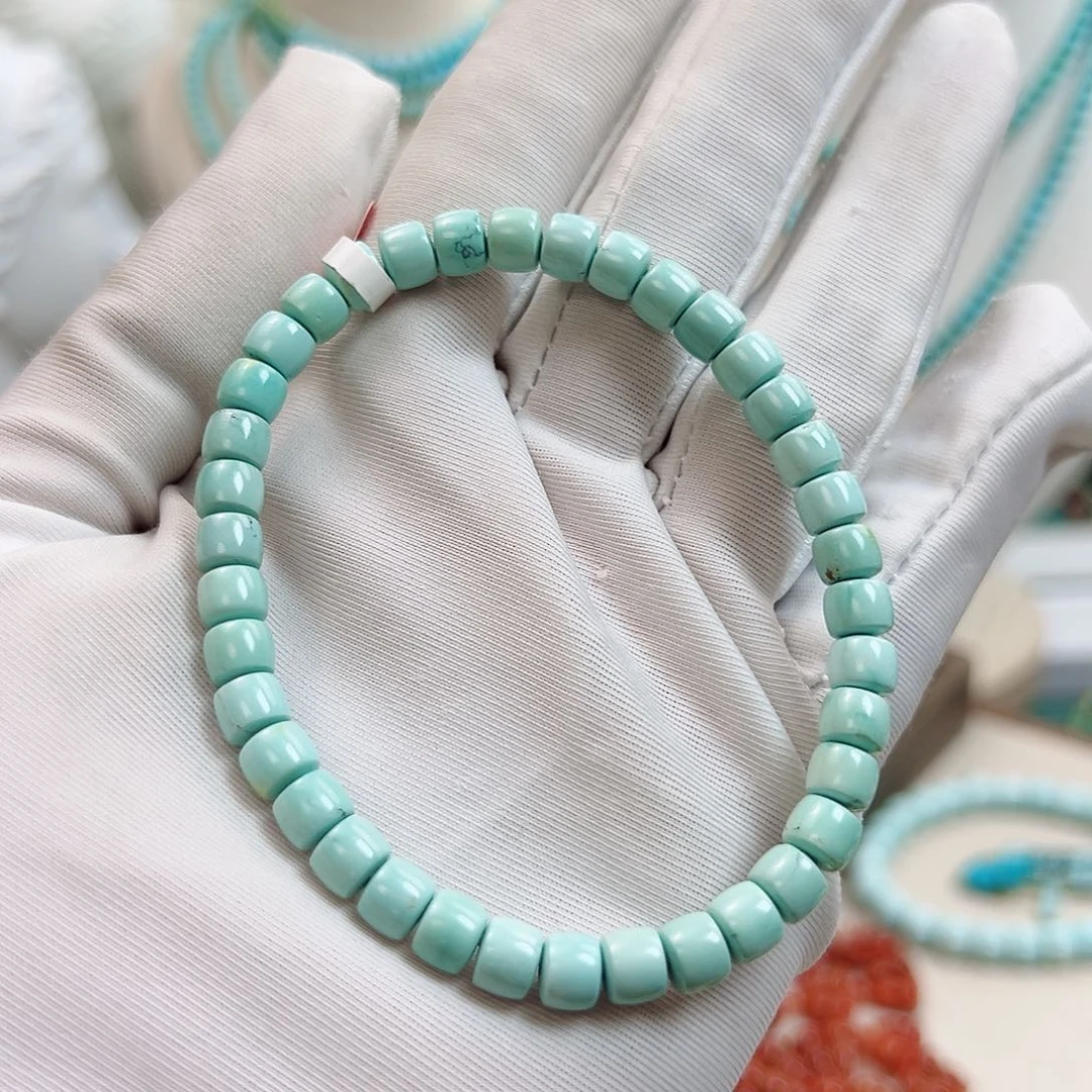 绿松石未镶嵌瓷釉级卡5.7