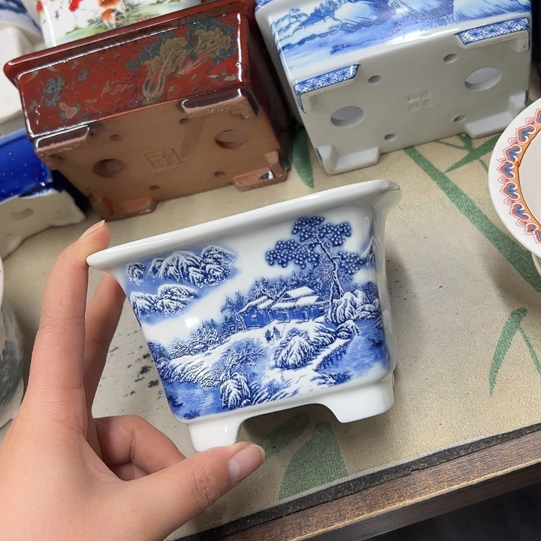 紫砂花盆366号瑕疵13/9cmm