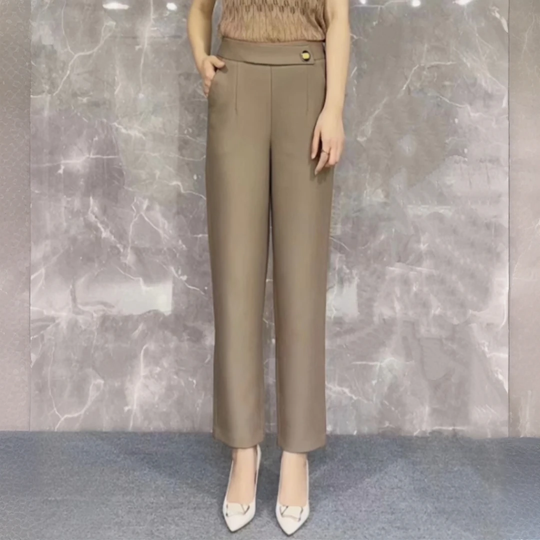 【春季招牌烟管裤】8871渐变丁达尔风气质干练小西裤九分裤小直筒裤