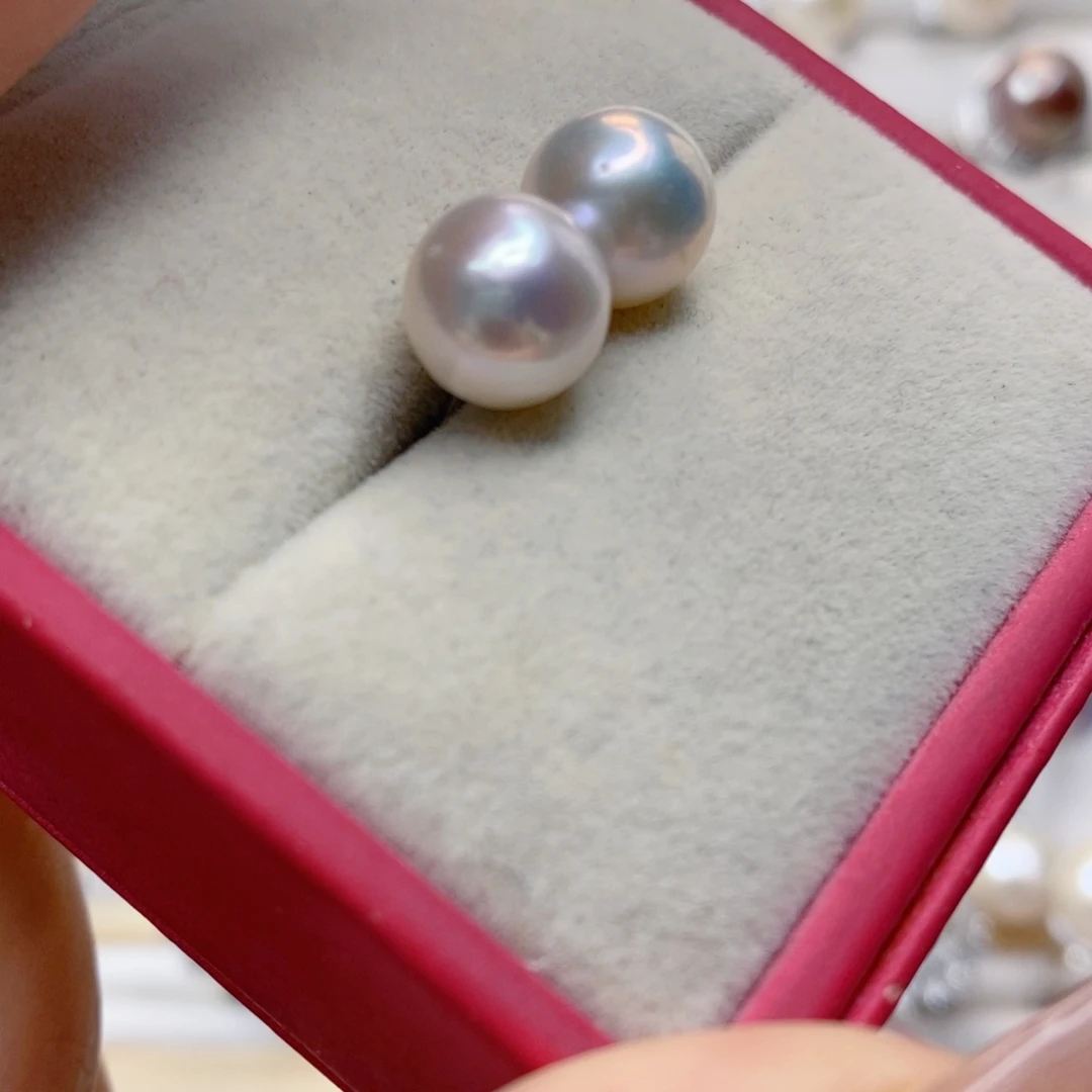 淡水珍珠耳饰银S925镶嵌