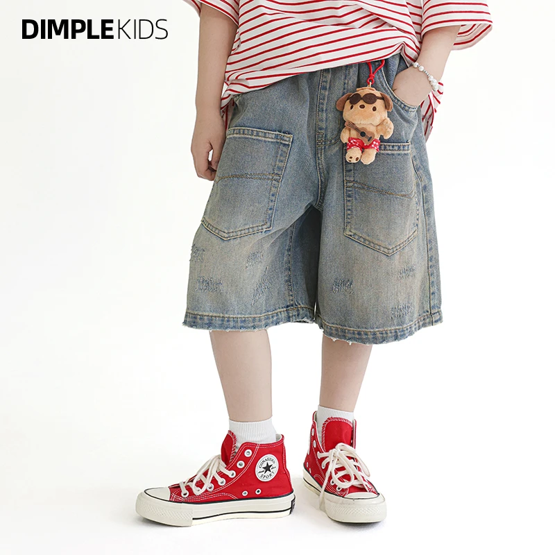 高甜梨涡童装「柔软触感」男童做旧牛仔裤夏季女童250503XX