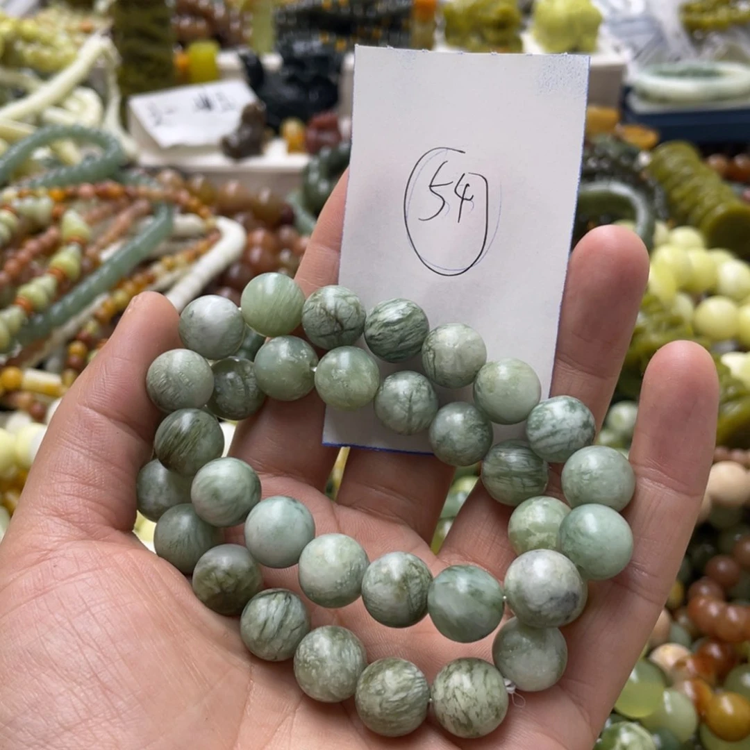 蛇纹石玉手链未镶嵌