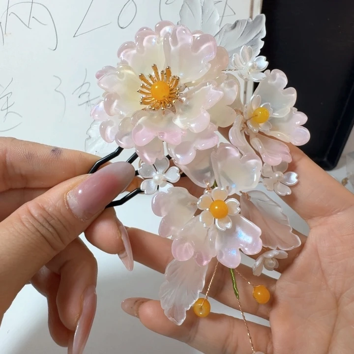 铁合金醋酸古风琉璃发梳