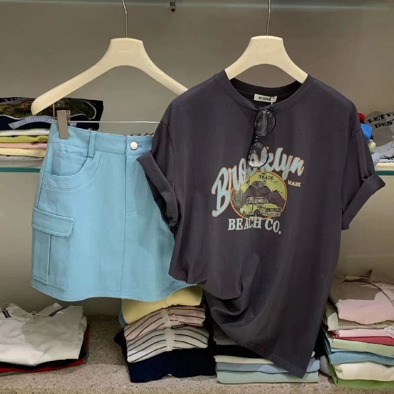 BUBBLE（025#）韩系气质甜酷工装短裙 kc