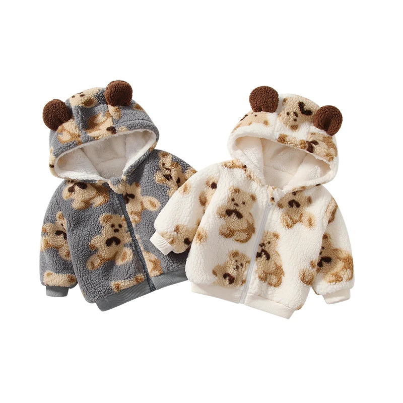 儿童羊羔绒韩国童装冬新男女摇粒绒外套保暖加厚男童加绒秋冬外套