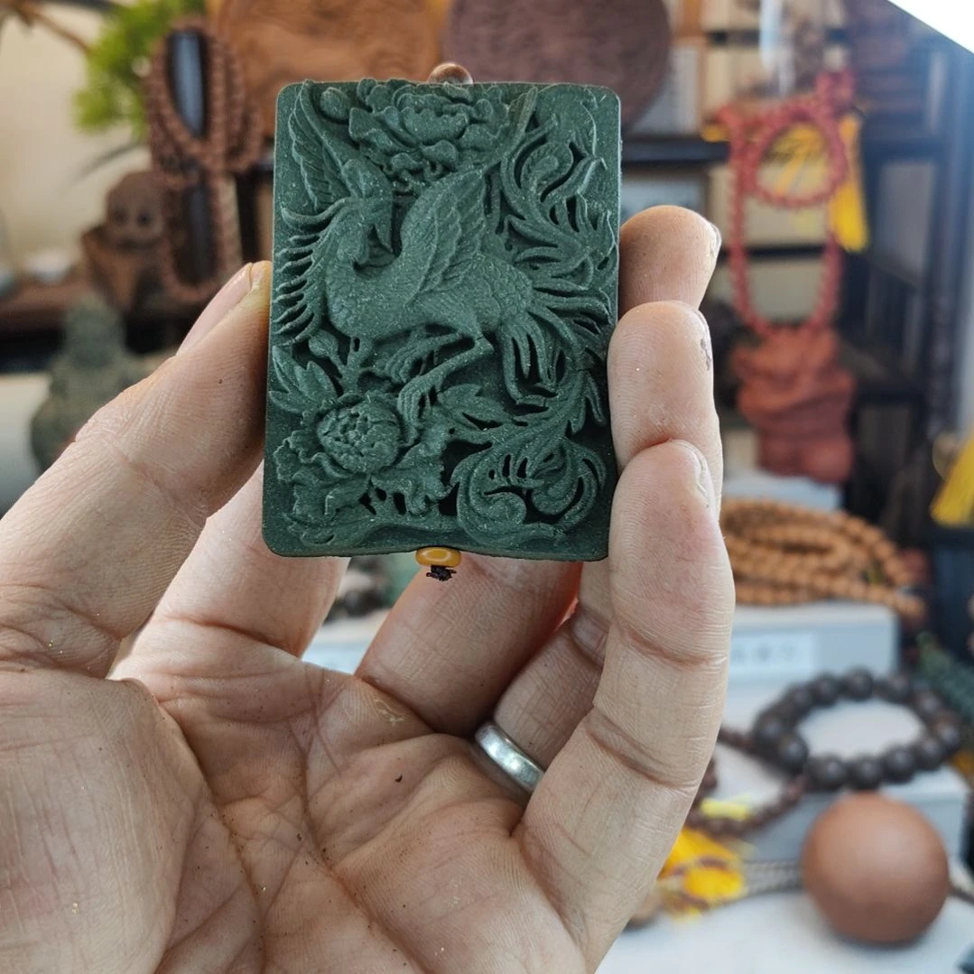 泥塑爱*喂茉莉香方凤戏牡丹香牌微瑕