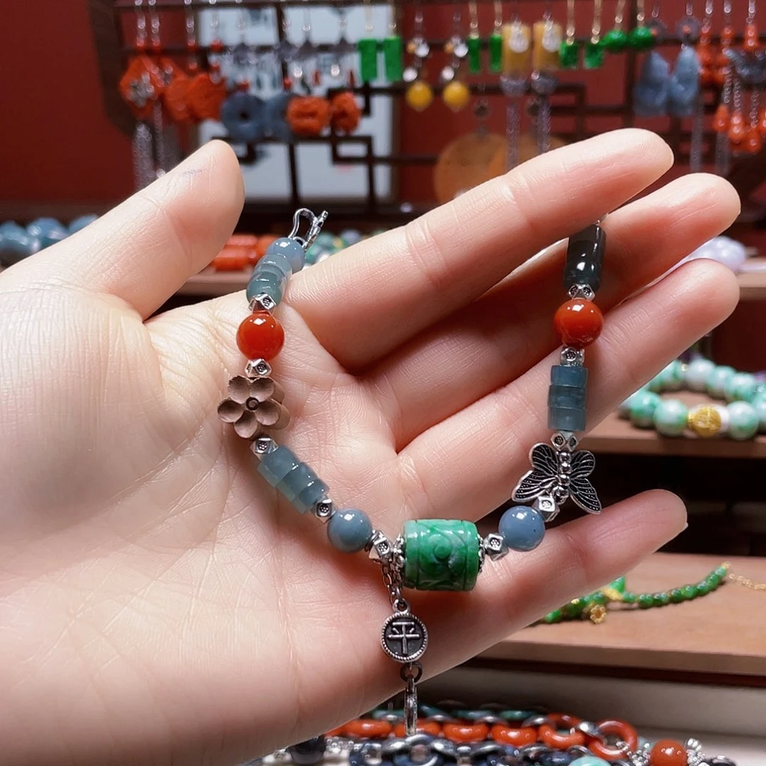 翡翠未镶嵌手链饰品