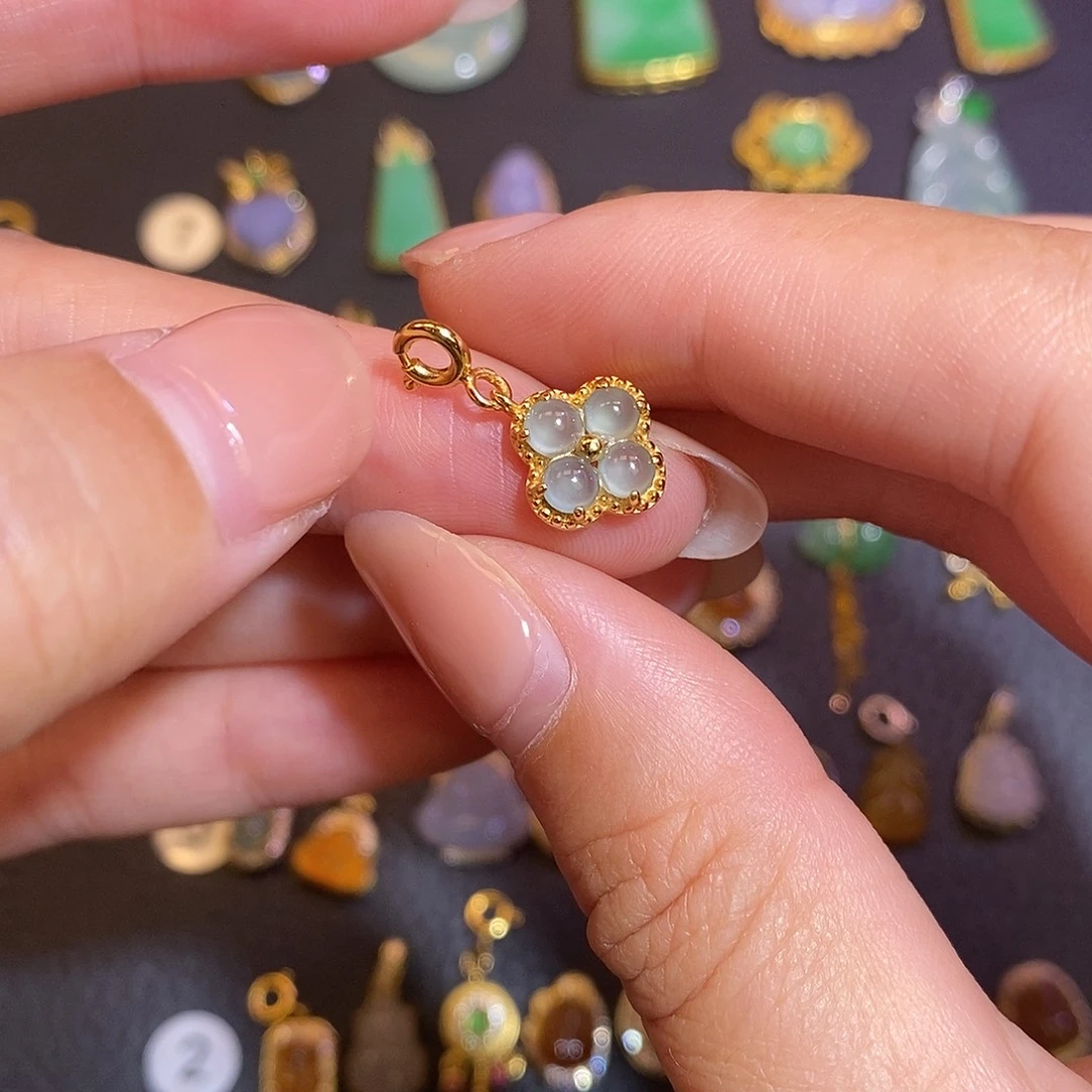 翡翠银S925镶嵌颈饰