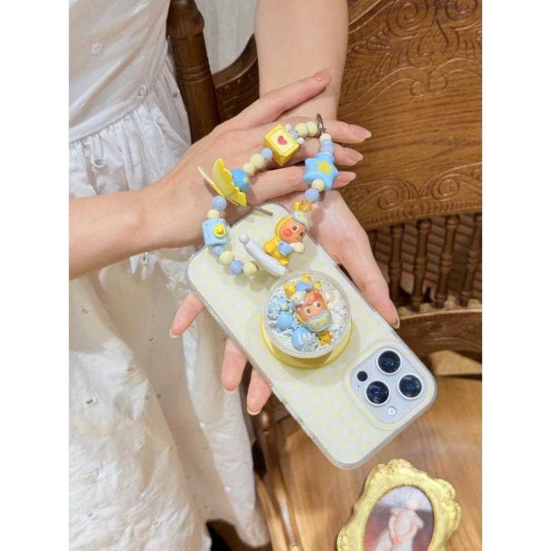 强磁吸支架ppmt萌粒ins风卡通郊游星星人手机壳iPhone16/17挂绳