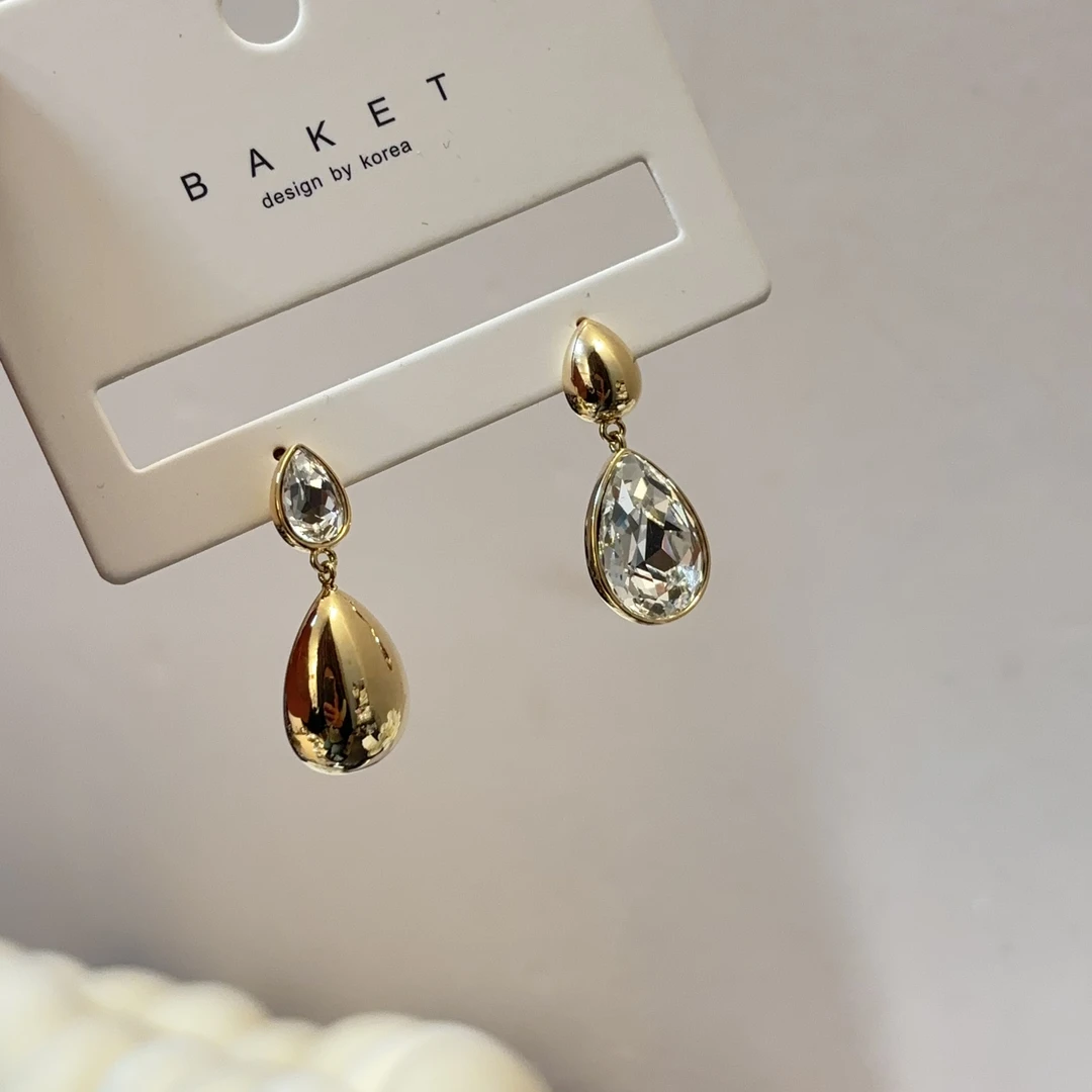 铜合金耳饰 设计款AB细闪耳钉R899