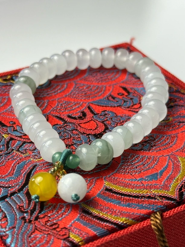 天山翠算盘珠手串