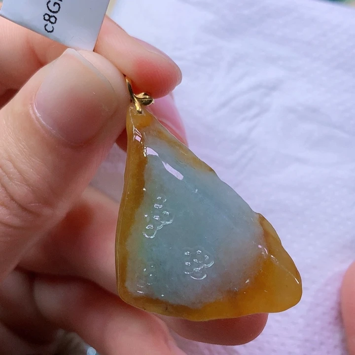 翡翠未镶嵌吊坠(不含链)