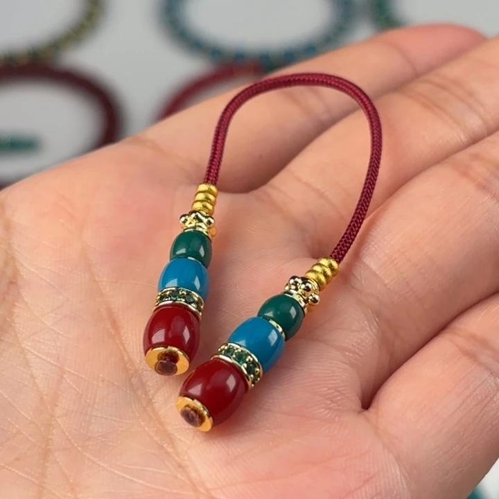 颈饰玻璃撞色弟子珠