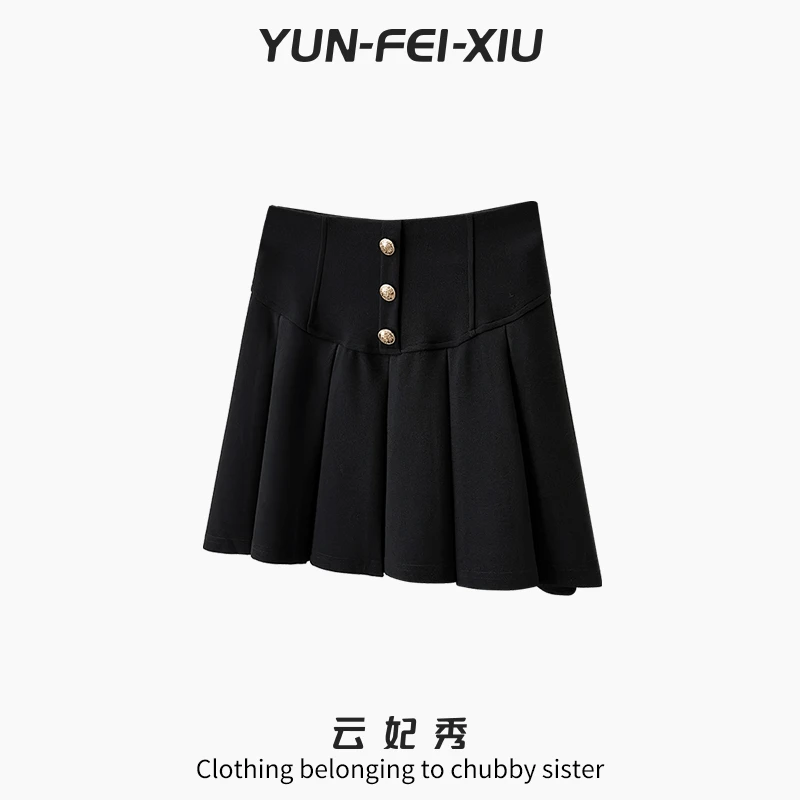 云妃秀大码女装半身裙休闲气质百搭学院风日常时尚显瘦秋季23135