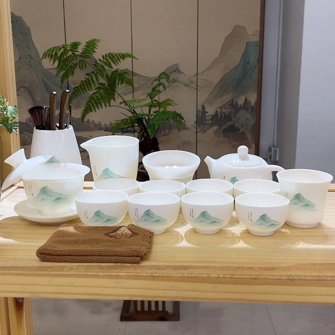 【都彩】又见青山羊脂玉瓷21头