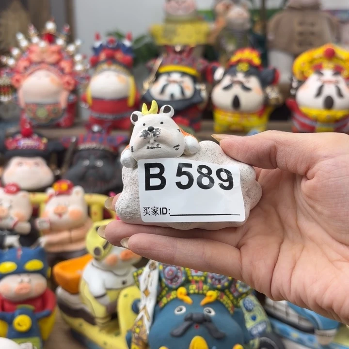 白***️摆件手捏陶艺摆件