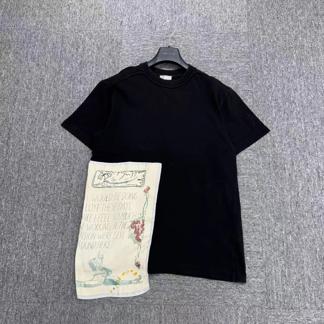 99新 DIOR/迪奥 拼接桑蚕丝短袖/M码/17084
