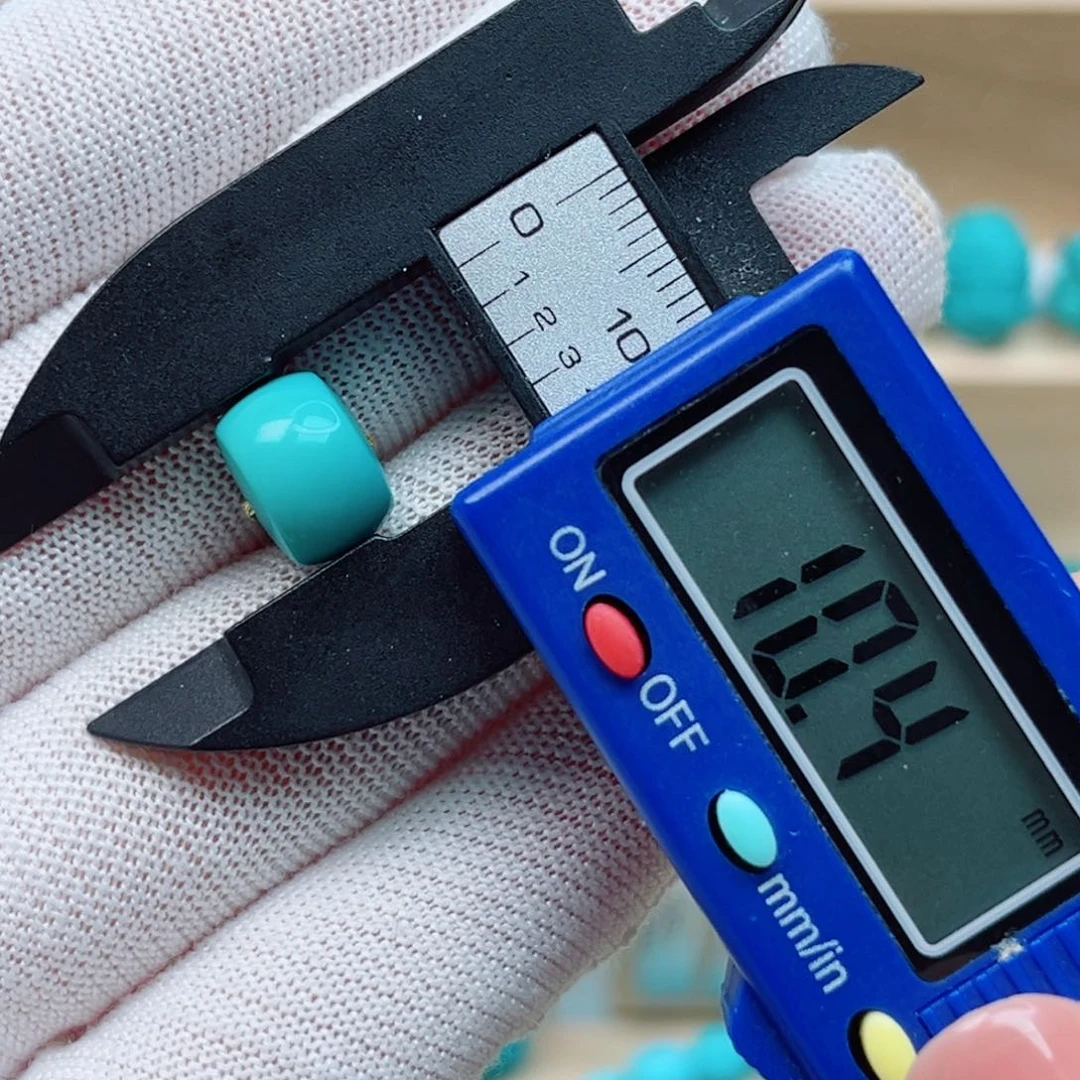 绿松石未镶嵌鼓珠