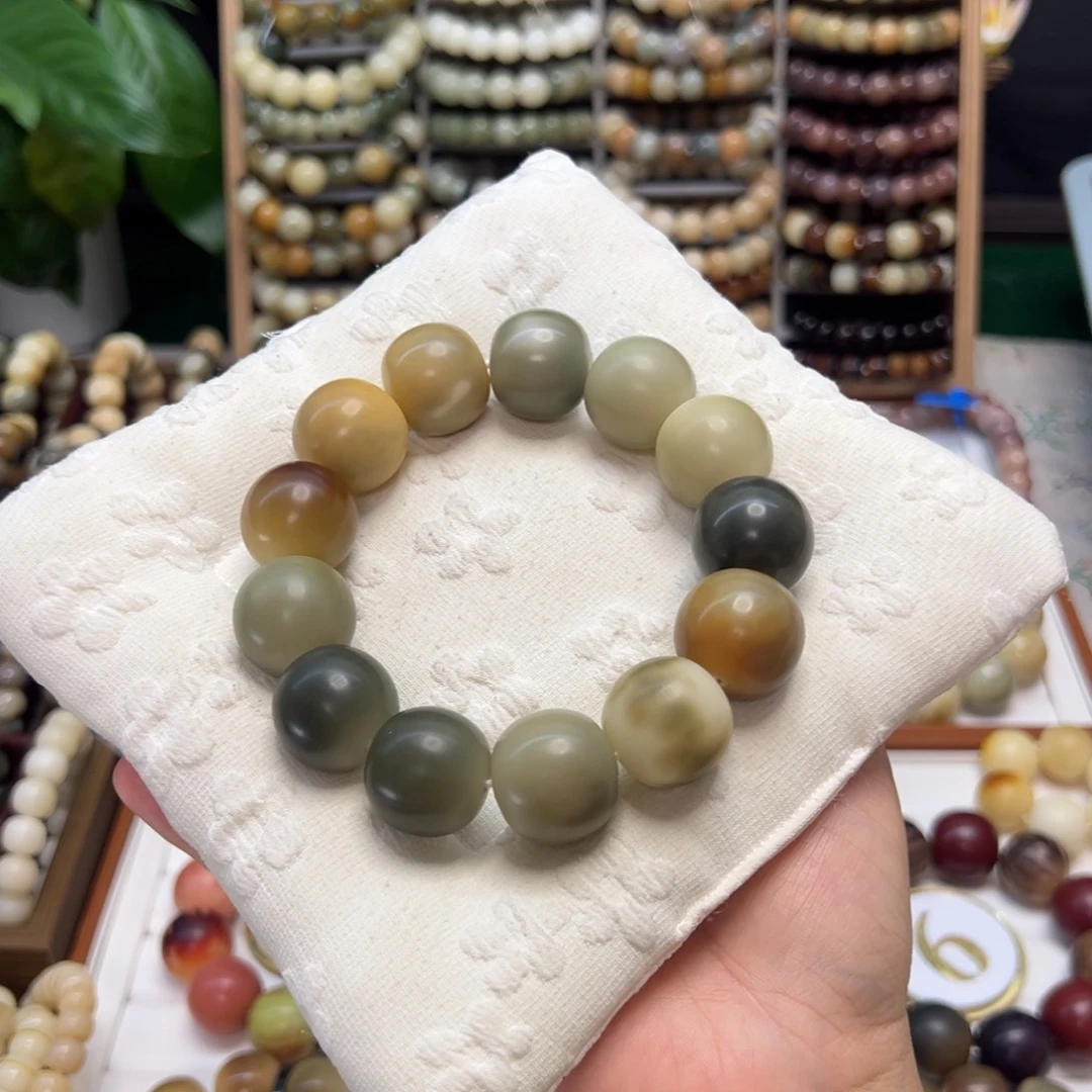 菩提根/象牙果手串卡21苹果干磨瑕疵