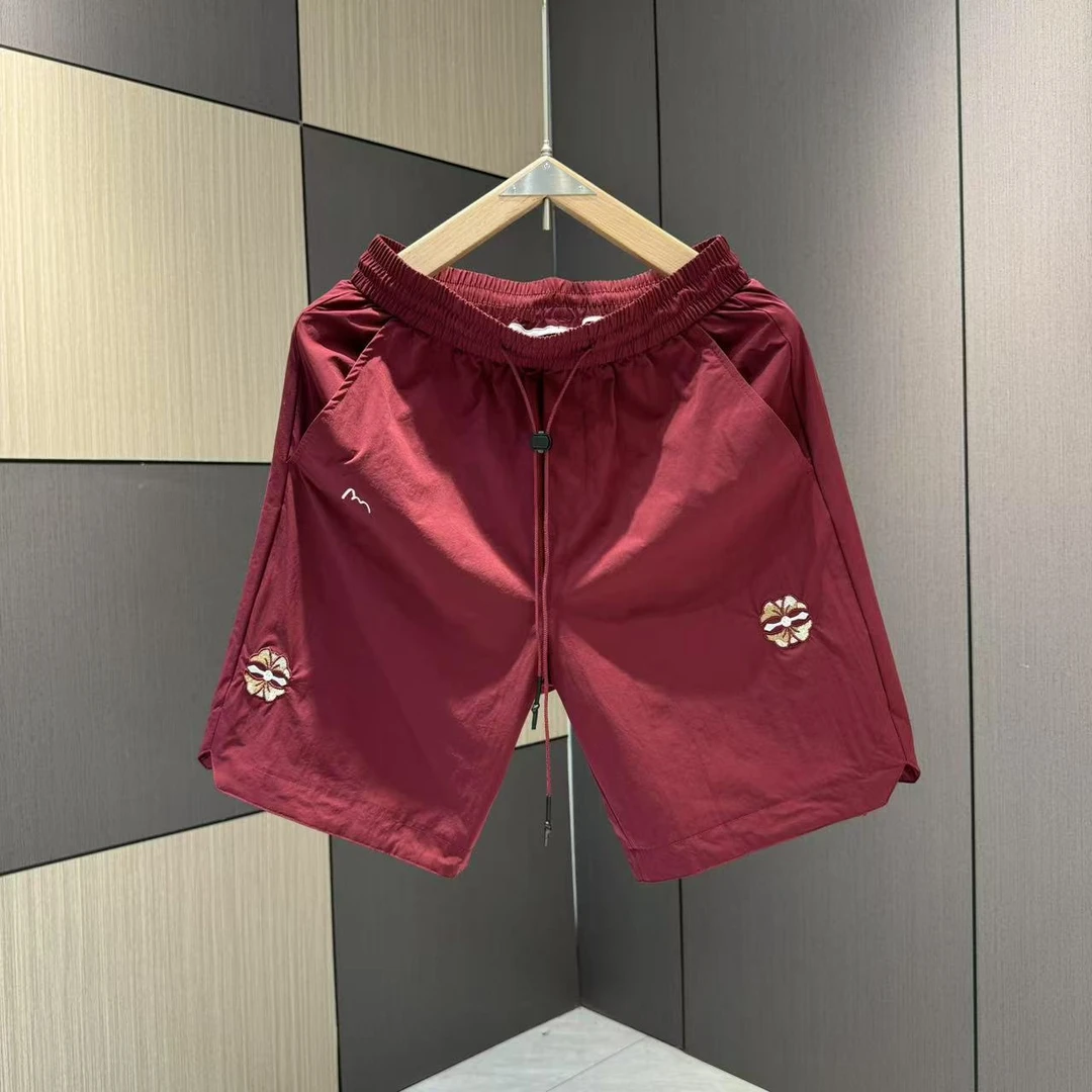 夏季男士简约纯色抽绳碎花潮流休闲百搭短裤806