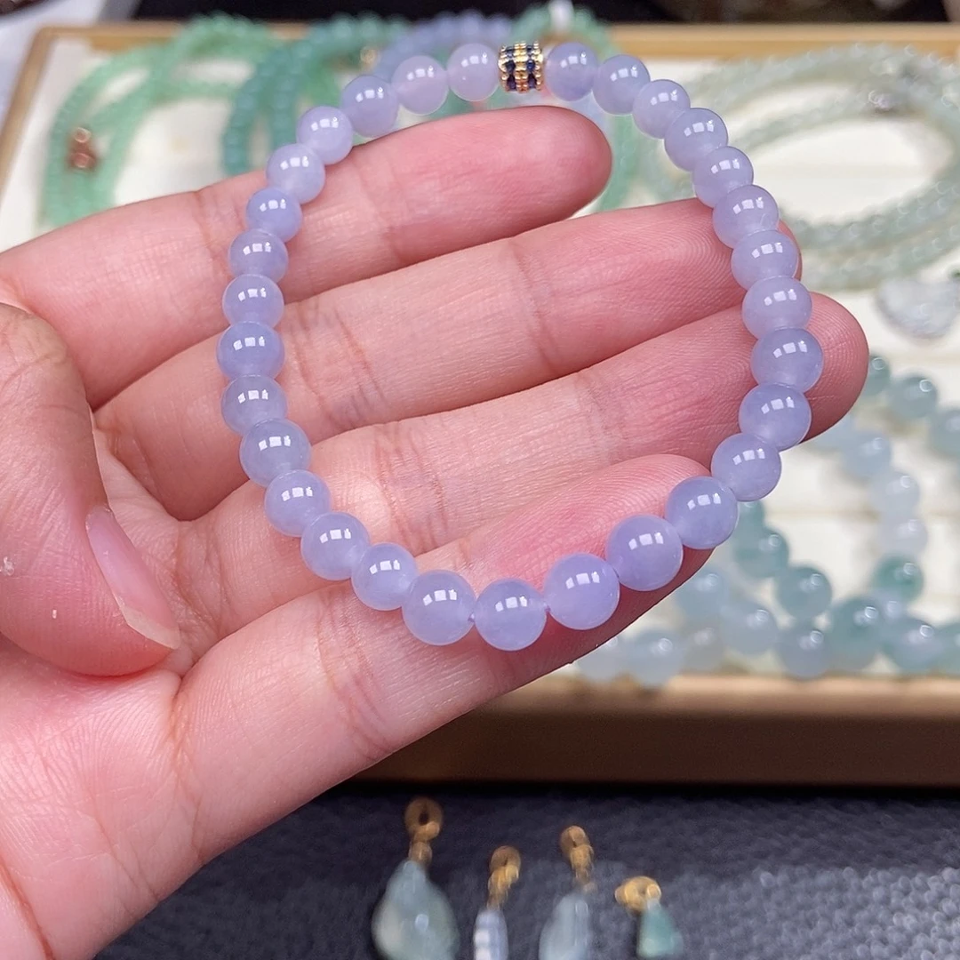 翡翠未镶嵌手链卡5.8-6