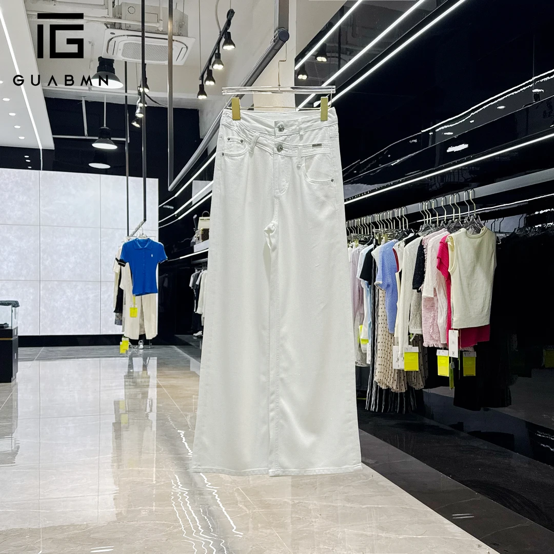 GUABMN2025夏季新款休闲简约宽松直筒裤百搭阔腿裤夏日穿搭5326