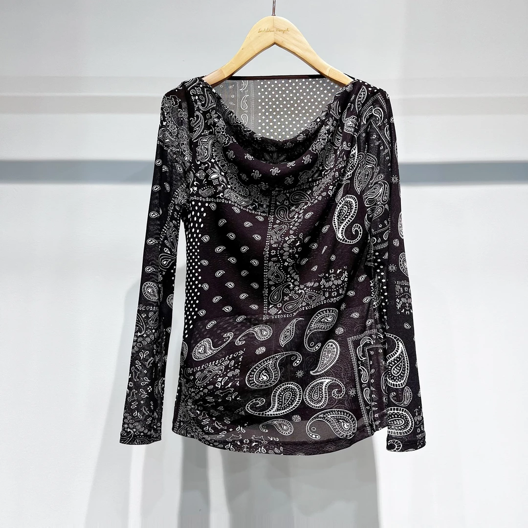 【萨拉迪恩】长袖显瘦通勤气质上衣女百搭打底衫